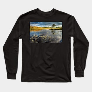 Kelly Hall Tarn Lake View with Pine Tree Long Sleeve T-Shirt